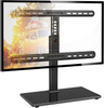 Universal Swivel TV Stand-Table Top TV Stand Base for 37-75 inch LCD OLED Flat Screen 4K TVs Height Adjustable TV Stand Mount with Heavy Duty Tempered Glass Base VESA 800x400mmJYPTV-199