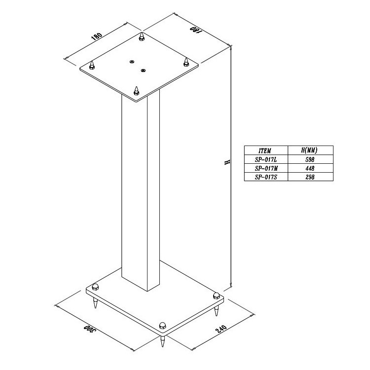 External Aluminum Speaker Mount For Tv